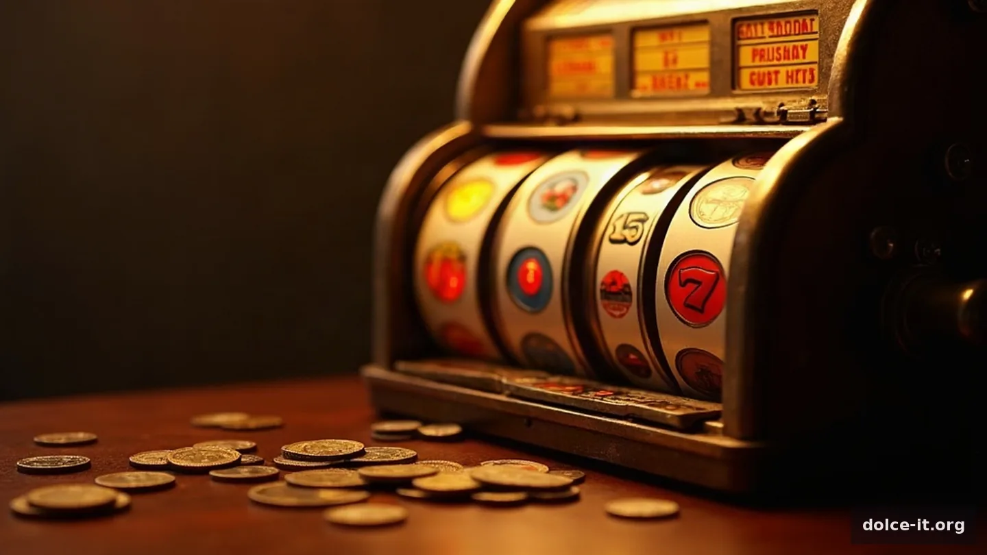 Slot machine illustrata per il tema gioco,slots, bonus, jackpot, vittoria